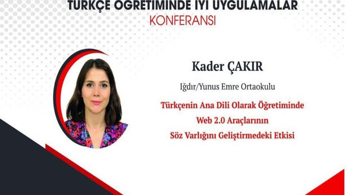 Okulumuz Türkçe Öğretmeni Kader ÇAKIR 